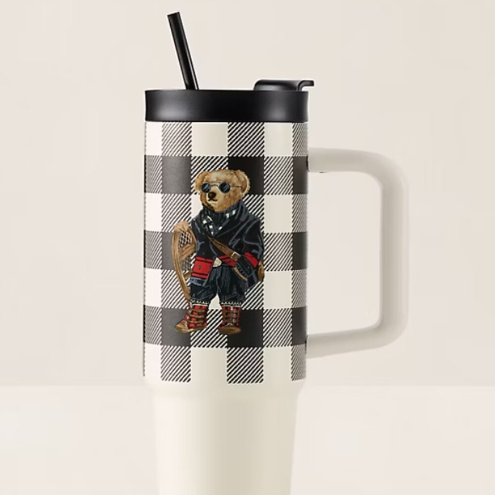 Polo Ralph Lauren Home Holiday Polo Bear Water Bottle & Straw